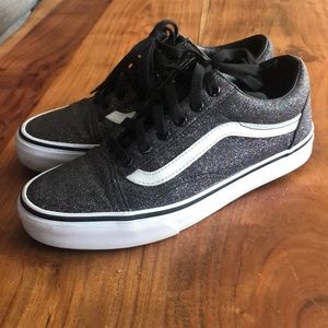 Vans Glitter Black and White Sneakers